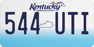 KY license plate 544UTI