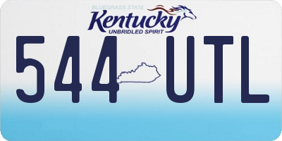 KY license plate 544UTL