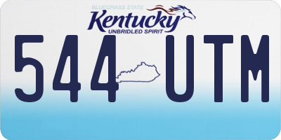 KY license plate 544UTM
