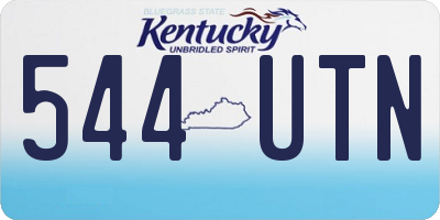 KY license plate 544UTN