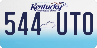 KY license plate 544UTO