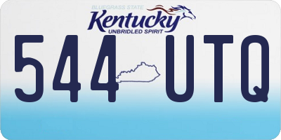 KY license plate 544UTQ
