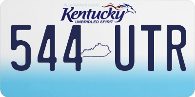 KY license plate 544UTR