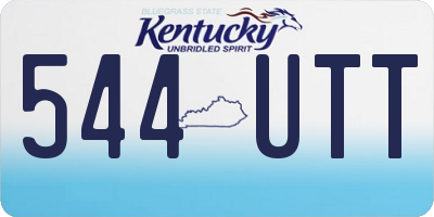 KY license plate 544UTT