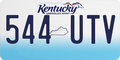 KY license plate 544UTV