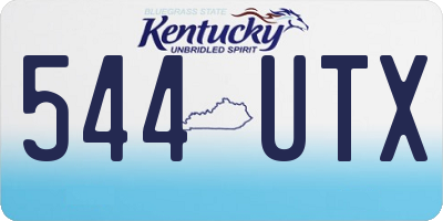 KY license plate 544UTX