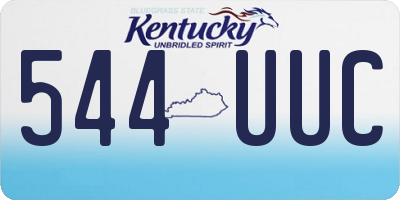 KY license plate 544UUC