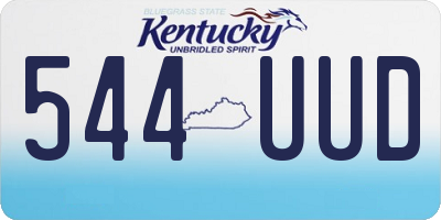 KY license plate 544UUD
