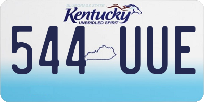 KY license plate 544UUE