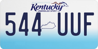 KY license plate 544UUF