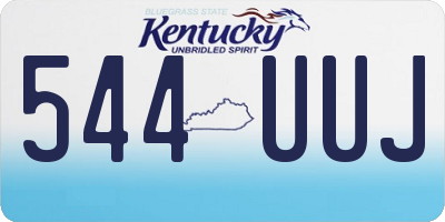 KY license plate 544UUJ