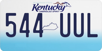 KY license plate 544UUL