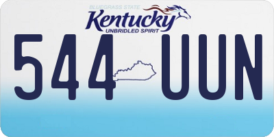 KY license plate 544UUN