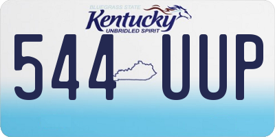 KY license plate 544UUP