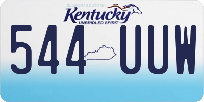 KY license plate 544UUW