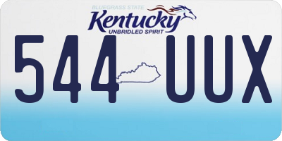 KY license plate 544UUX