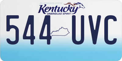 KY license plate 544UVC