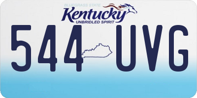 KY license plate 544UVG