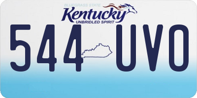 KY license plate 544UVO