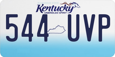 KY license plate 544UVP
