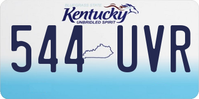KY license plate 544UVR
