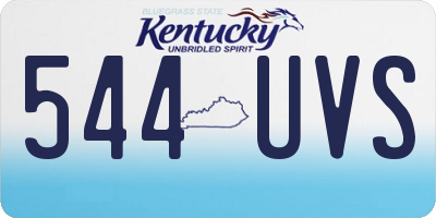 KY license plate 544UVS