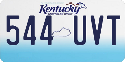 KY license plate 544UVT