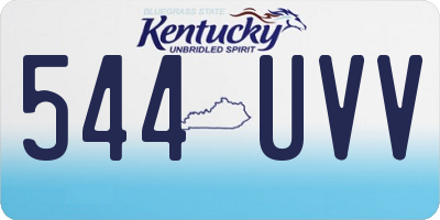 KY license plate 544UVV