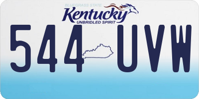 KY license plate 544UVW
