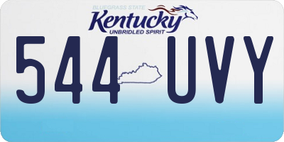 KY license plate 544UVY