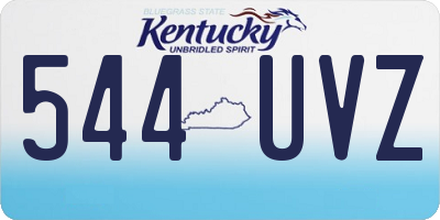 KY license plate 544UVZ