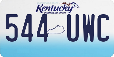 KY license plate 544UWC