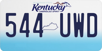 KY license plate 544UWD
