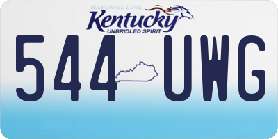 KY license plate 544UWG