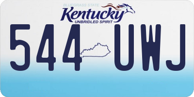 KY license plate 544UWJ