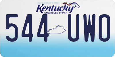 KY license plate 544UWO