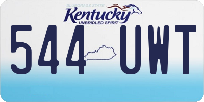 KY license plate 544UWT