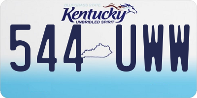 KY license plate 544UWW