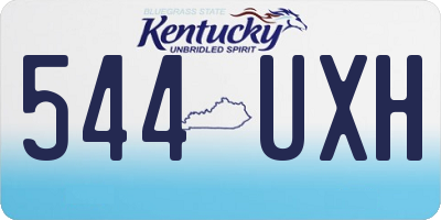 KY license plate 544UXH
