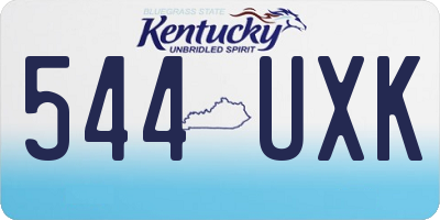 KY license plate 544UXK