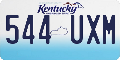 KY license plate 544UXM