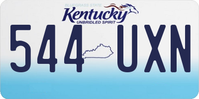 KY license plate 544UXN