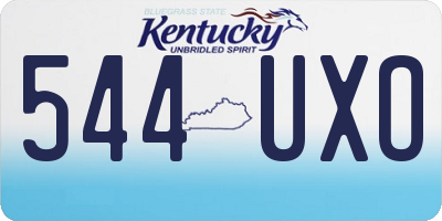 KY license plate 544UXO