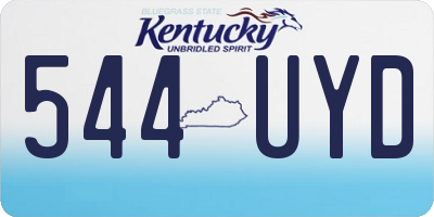 KY license plate 544UYD