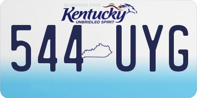 KY license plate 544UYG