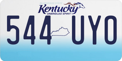 KY license plate 544UYO
