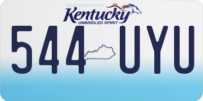 KY license plate 544UYU