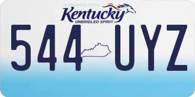 KY license plate 544UYZ