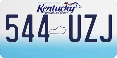 KY license plate 544UZJ