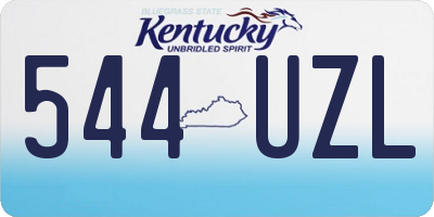 KY license plate 544UZL